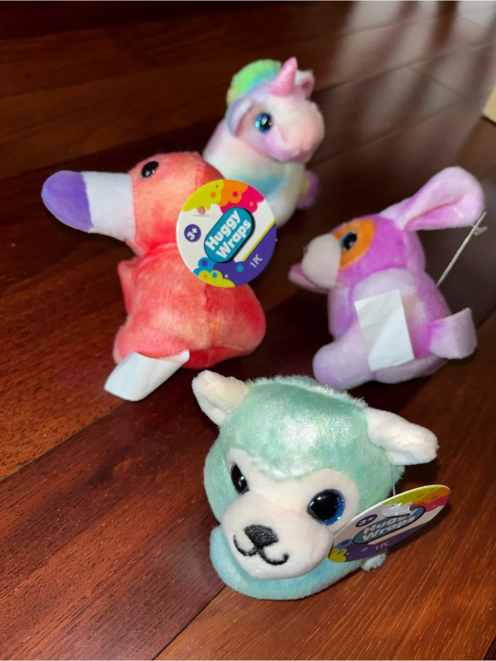 Huggy Wraps Plush Small Pets Assorted Colors - Soft Toy Set